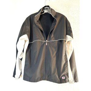 Soffee  Womens Jacket Sports/Cheerleader Black/White Full Zip Warriors On Back S